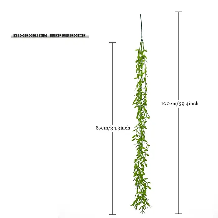Simulation de Branches de saule pleurs plantes vertes artificielles tenture murale rotin fleur en plastique bricolage décor de mariage maison accessoires Photo