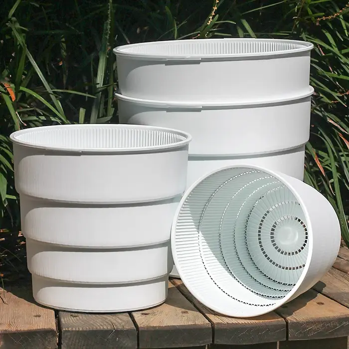 Meshpot de fleurs en plastique