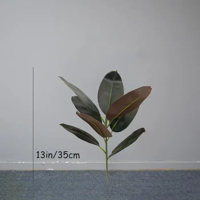 Grand Ficus en Caoutchouc Artificiel, Plantes de Banyan en Plastique, Toucher Réel, Feuilles pour la