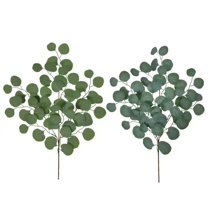 Aloès vert 6 pièces artificiel 4 feuilles branche d'eucalyptus plantes vertes décoration florale de bureau Simulation