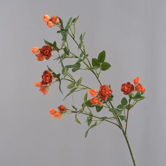 Bouquet de roses artificielles à branches longues, petits arrangements floraux nordiques pour la mai