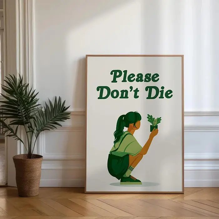 Impression d'art sur toile de feuilles botaniques vertes