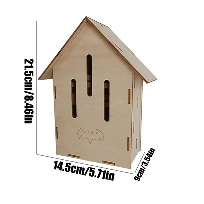 Abri pour chauves-souris en bois pour jardin, habitat animalier, pour jardiniers, propriétaires, amateurs de nature, agriculteurs, arrière-cour, ferme, verger