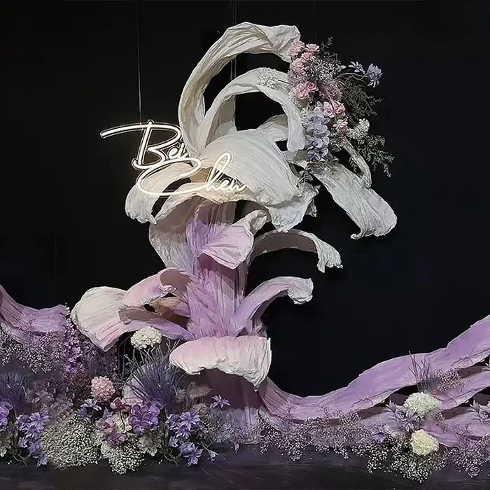 Banderole de fleurs en papier géant