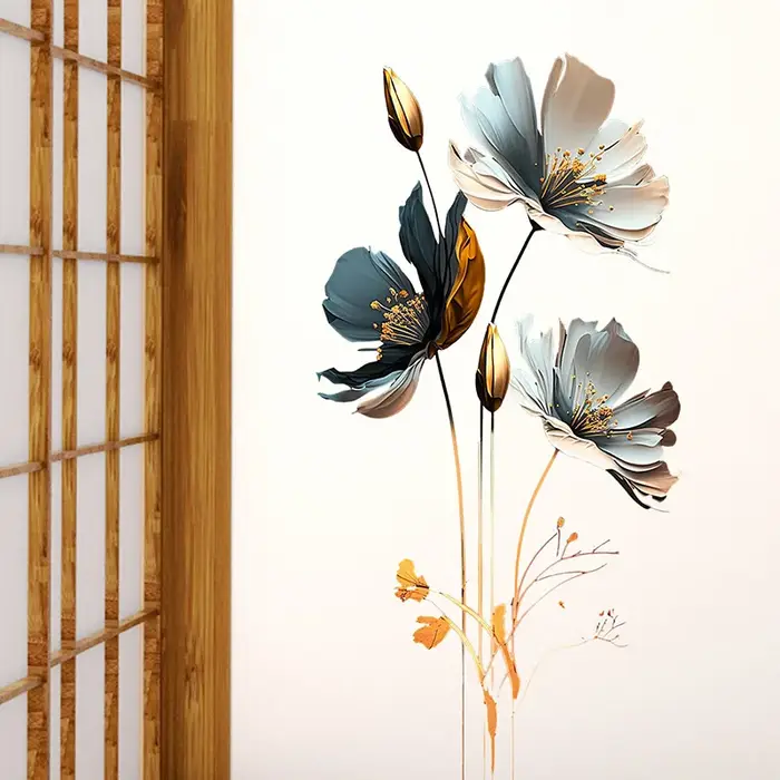 Autocollants muraux d'interconnexion de fleurs de Yumeiren