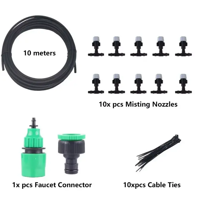 Nouvelle Irrigation 10 mètres 10 buses d'arrosage pulvérisateur d'eau brumisation brouillard système de buse de