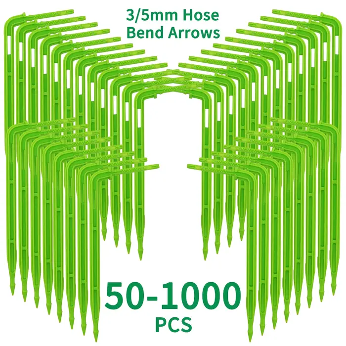 WUJIE 50-1000 pièces 1/8 ''gouteurs verts 3/5mm émetteurs de flèche pliante jardin en pot Irrigation