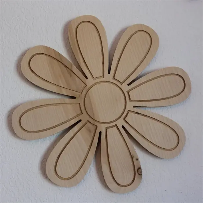Marguerite en bois fleurs murales décor de pépinière Boho pépinière chambre d'enfants décoration mur