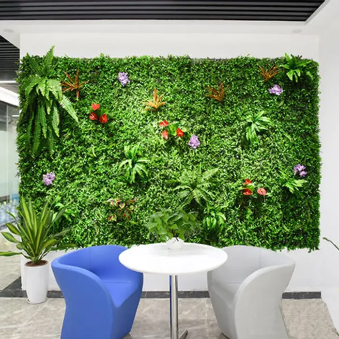 Papier peint en plantes artificielles vertes