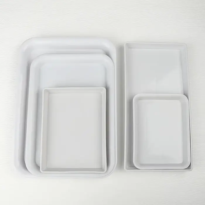 Pot de fleur en plastique pour l'intérieur et l'extérieur, plateaux d'égouttement, plante rectangula