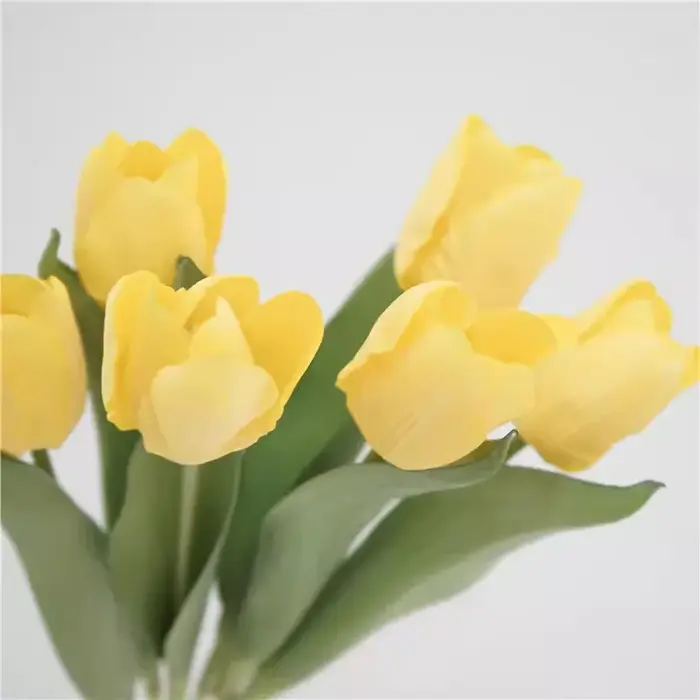 5 pièces, bouquet de tulipes en toucher réel
