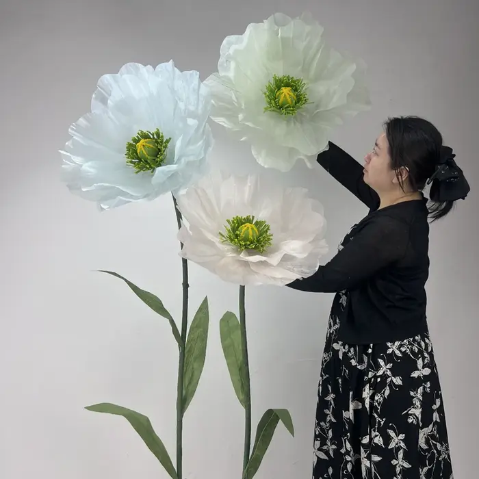 Grands fleurs artificielles pavot