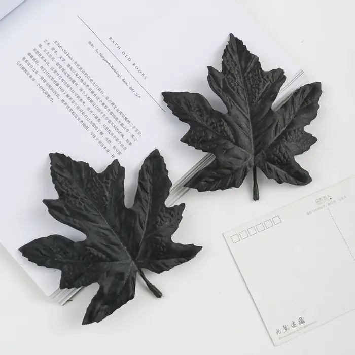 50/100PC Plantes Artificielles En Soie Feuille D'érable Halloween Jour Des Morts De Noël Decora Accueil Mariage Scrapbooking BRICOLAGE Haute Qualité