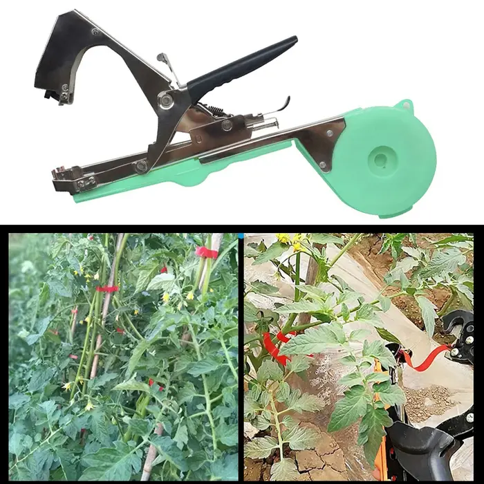 Machine à Attacher les Plantes avec 6 Rouleaux de Ruban Adhésif et 1 Boîte, Dispositif pour Légumes, Tomate, Concombre, Belle Fleur