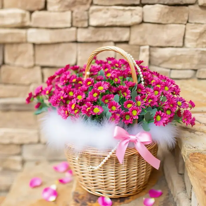 Fleurs artificielles, beau Bouquet de marguerites en soie