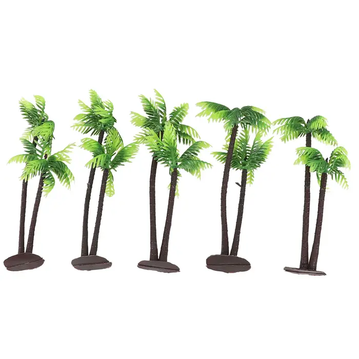 5 pièces Mini plastique cocotier plante artisanat Micro paysage Aquarium décor bricolage