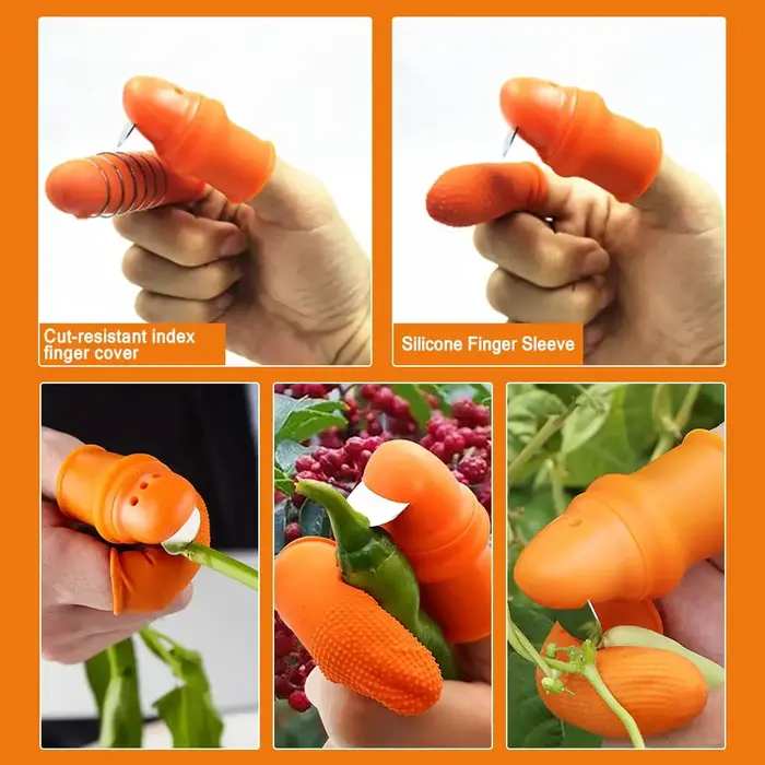 Couteau à pouce en Silicone pour jardinage, outil de récolte, séparateur, protection des doigts, pla