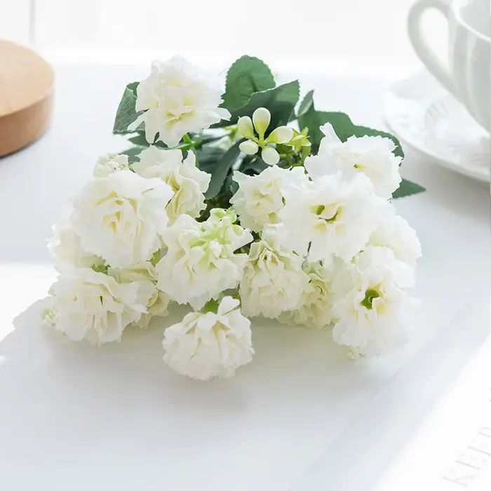 Guirlande d'oeillets de fleurs artificielles, bricolage, cadeau pour la maison, Vase de saint-valent