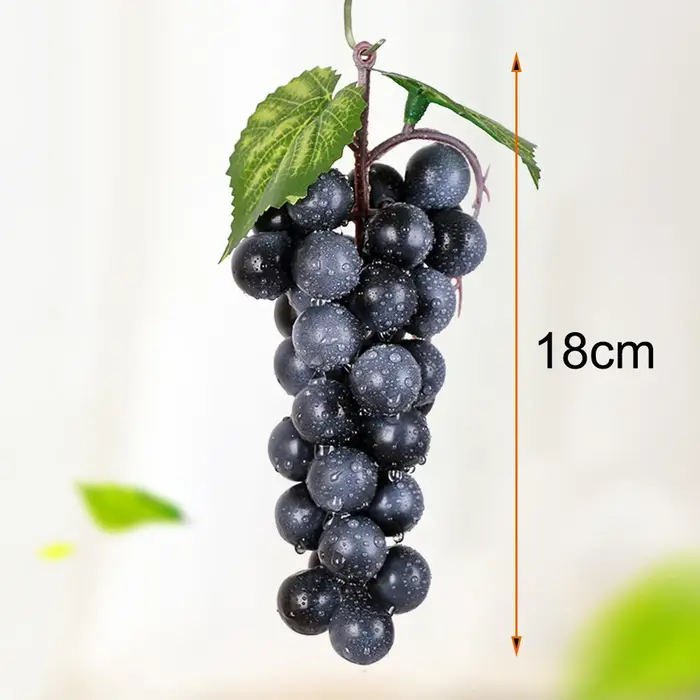 Grappe de raisins artificiels finition mate faux raisin bouquet 18 pièces ornements