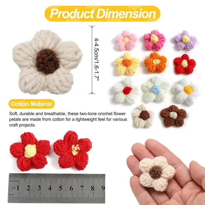 Fleurs au Crochet faites à la main