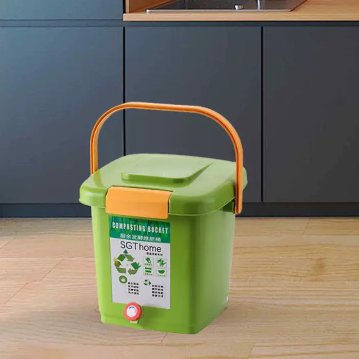 Bac à compost d'intérieur Portable avec couvercle