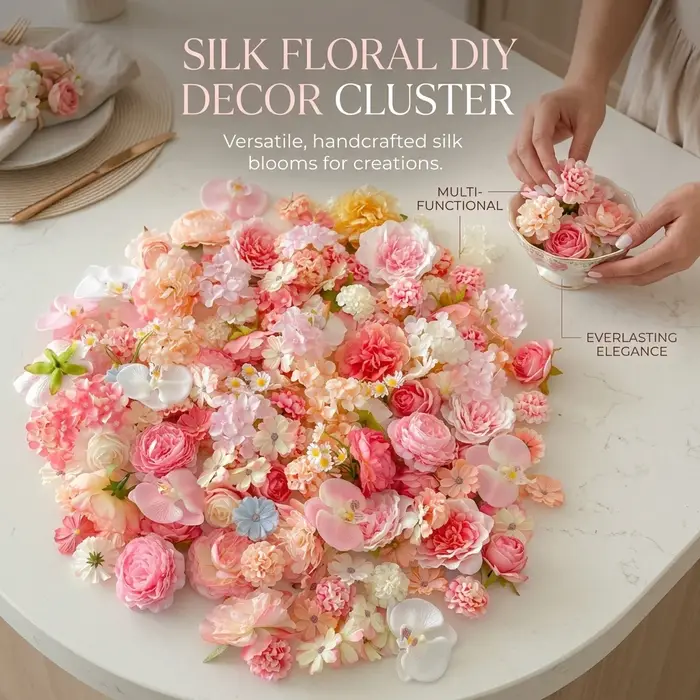 Kit de matériaux pour fleurs artificielles 3-10 cm pour la décoration artisanale DIY