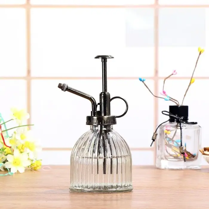 Abreuvoir de jardin en verre pour plantes et fleurs