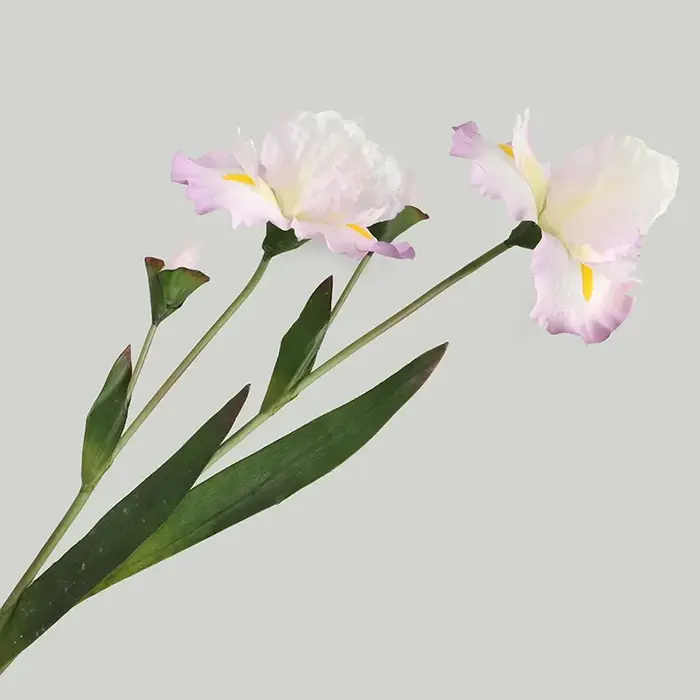 Fleurs injirlandaises Alice Iris, fausse fleur blanche, fausse fleur HQ, orchidée papillon artificie