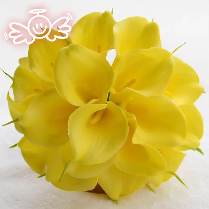 18 lys calla ronds pour bouquet de mariée
