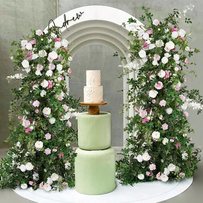 A7794 chemin de rangée de fleurs pour toile de fond de mariage