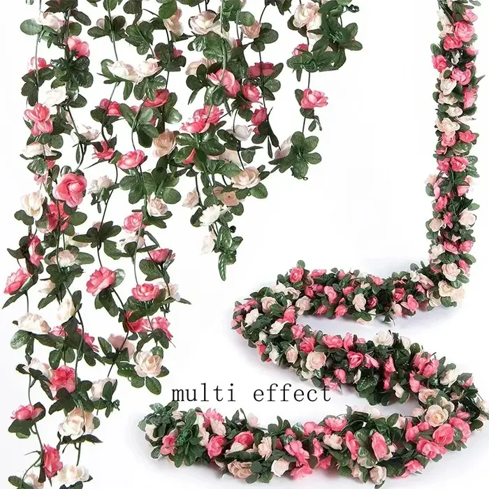 2, 3 m de fleurs artificielles en rose pour la décoration de mariage