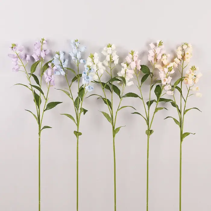 Lot de 5 fleurs artificielles en soie