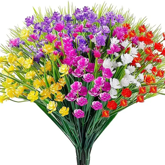 Fleur artificielle, herbe de printemps