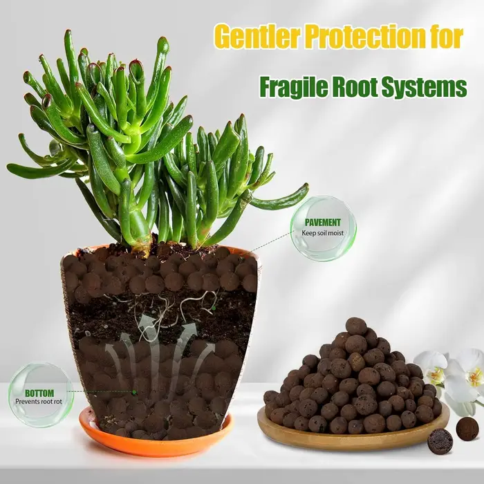 Boules d'argile organique 2L/1L, argile élargie de Drainage de substrat de fleur, pot de plante de j
