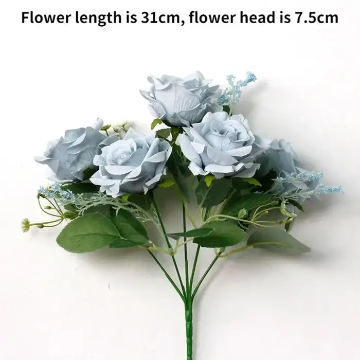 Fleurs artificielles réalistes à 5 têtes