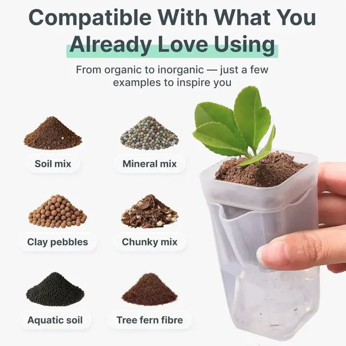 Petits pots auto-arrosants pour plantes d'intérieur