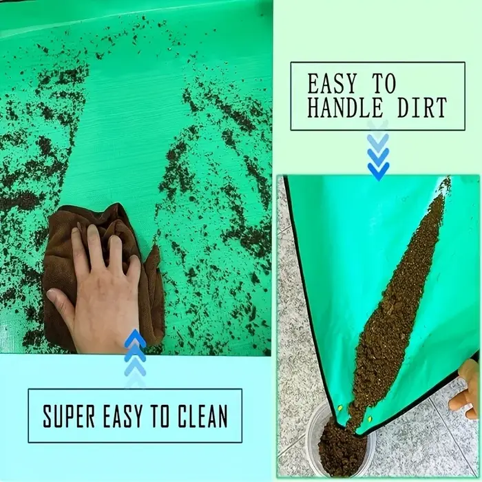 Tapis de régénération des plantes, tapis de transplantation imperméable, portable, carré, pliable et facile à nettoyer, tapis de transplantation pour plantes succulentes