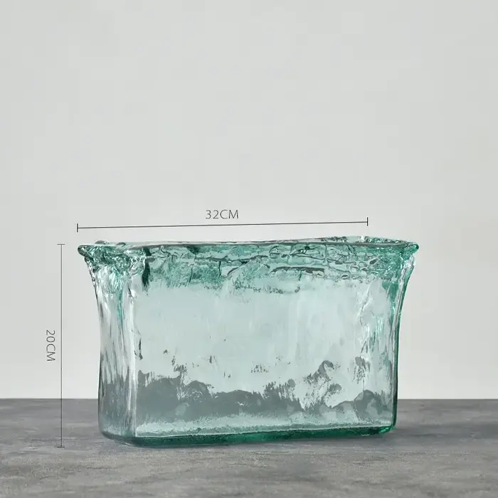 Vase en verre d'art haut de gamme importé d'espagnol, grande Table moderne de Style européen, Pot de