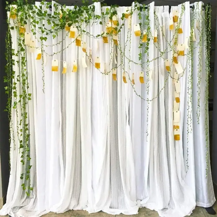 10/20 mètres artificielle petite feuille corde fleur couronne plante vigne maison mariage Festival salle centres de table jardin extérieur offre spéciale