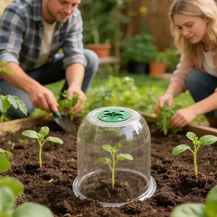 Couvre-plantes d'hiver transparents