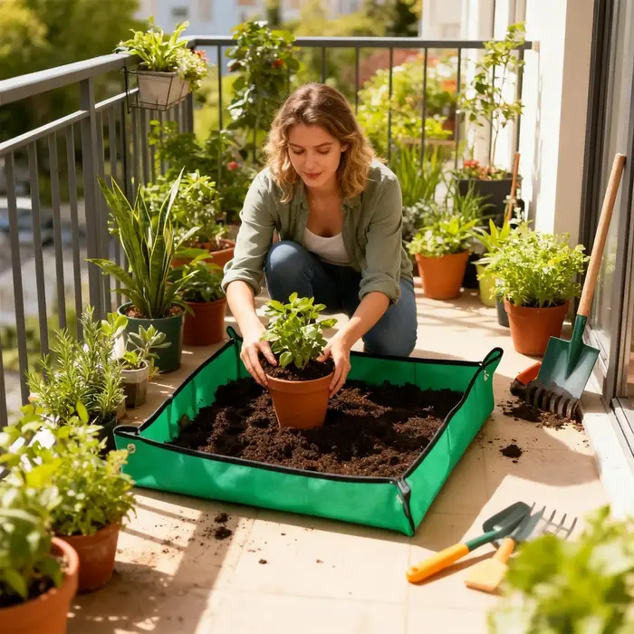 Tapis de repottage pour plantes d'intérieur