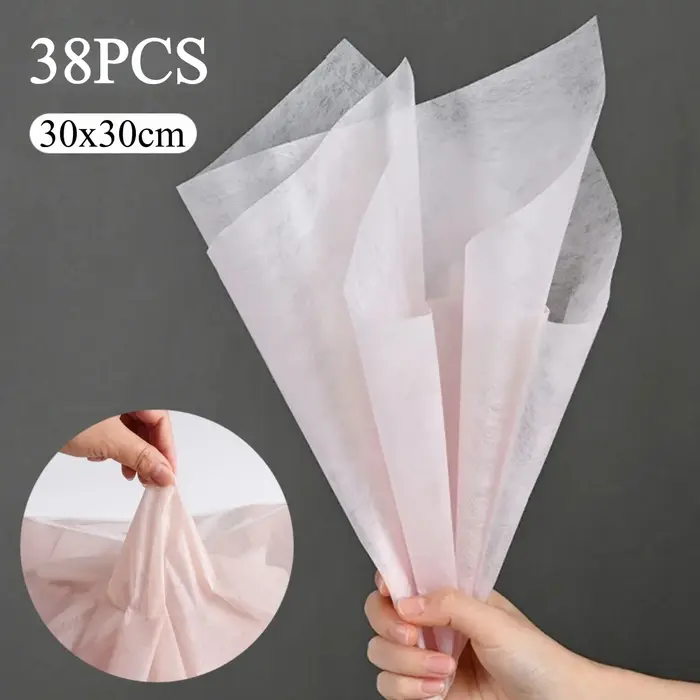 Papier d'emballage pour arrangement floral 38 pièces, papier de doublure d'emballage de fleurs en co