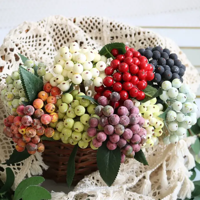 Berry Fleurs Artificielles Bouquet En Plastique Faux
