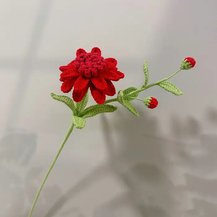 Bouquet de marguerites africaines au crochet fini, fait main, créatif, plantes artificielles, décora
