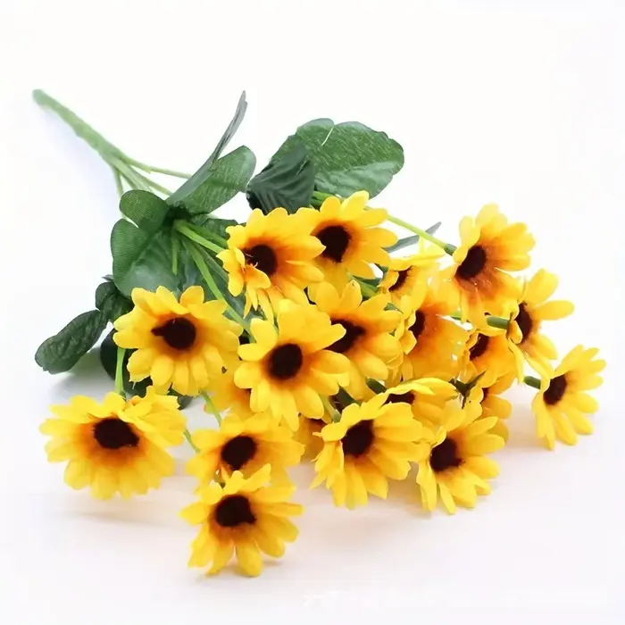 1 bouquet, 24 fleurs de tournesol artificielles
