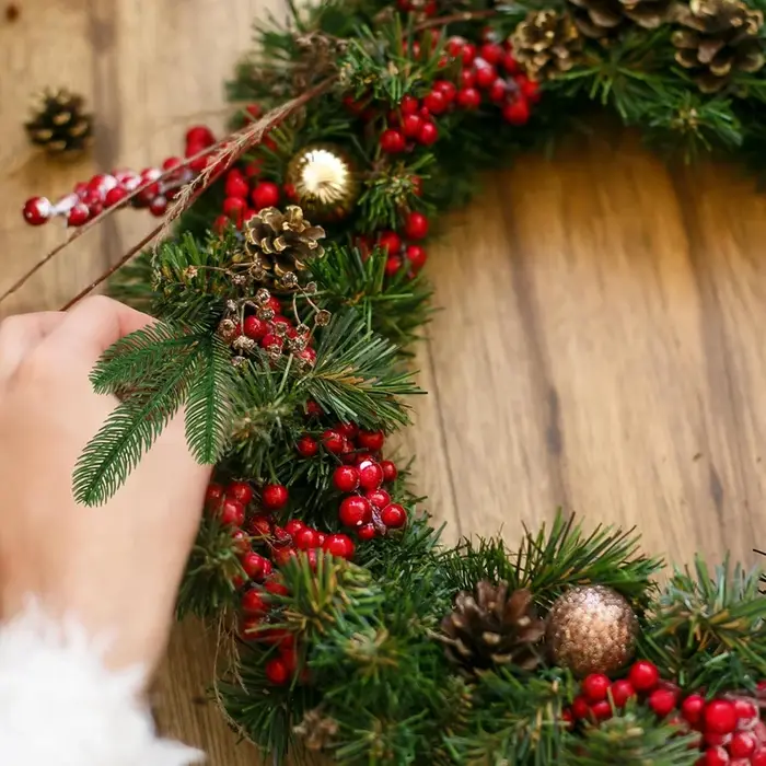 Plante artificielle Houx Petit Fruit Rouge Vente Chaude Nouvel An arbre De Noël Accueil festival fête jardin Décor De Mariage Bricolage cadeau boîte