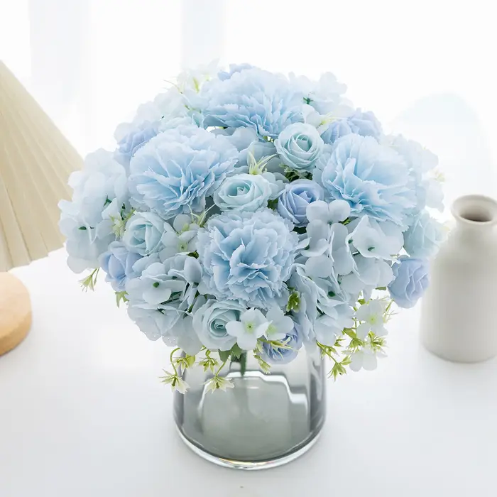 Bouquet de mariée artificiel de fleurs artificielles, 6 pièces, couronne de mariage, Table de salle 