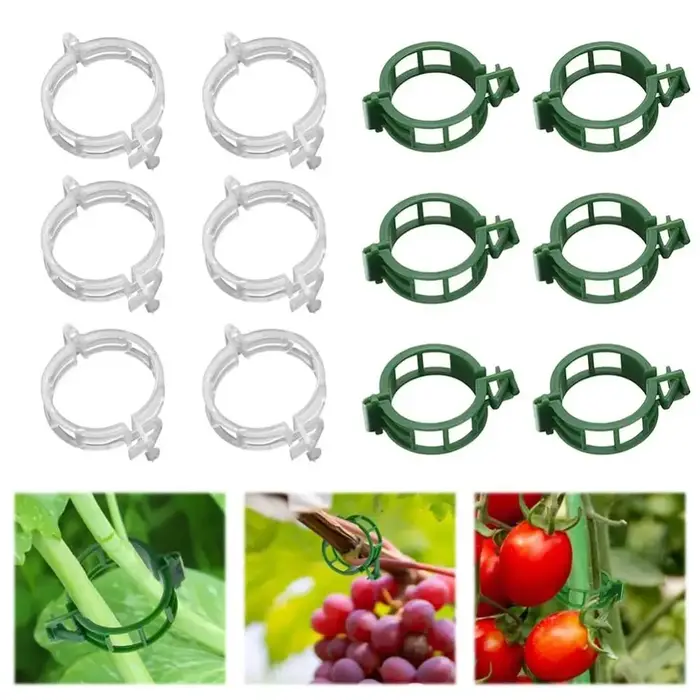 100 Clips de Soutien Réutilisables pour Plantes Verticales
