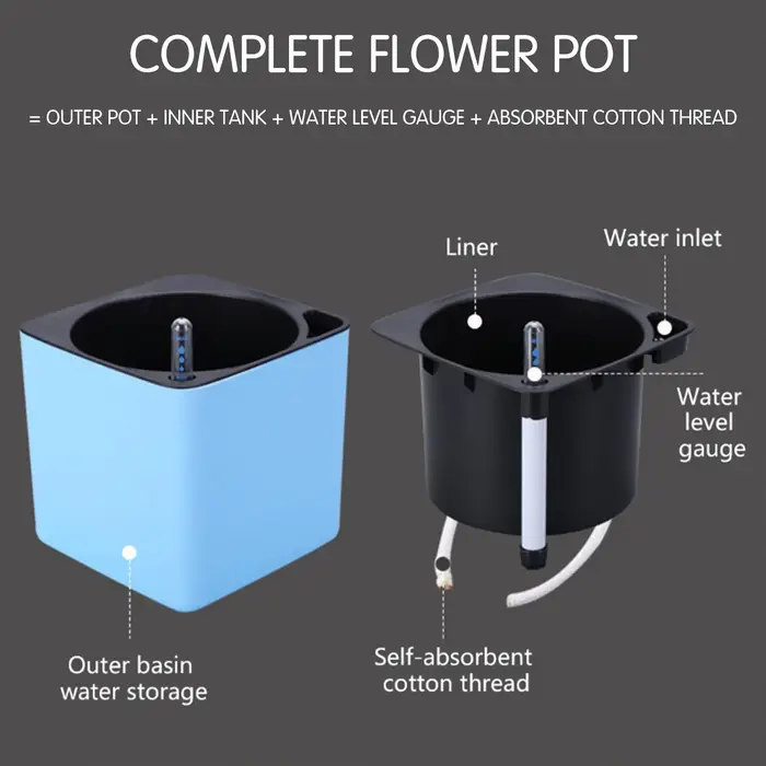 Pots de jardinière à arrosage automatique