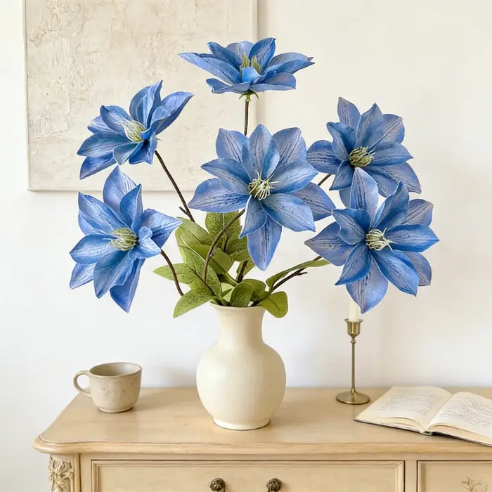 Fleurs artificielles de clématites de 70 cm pour mariage